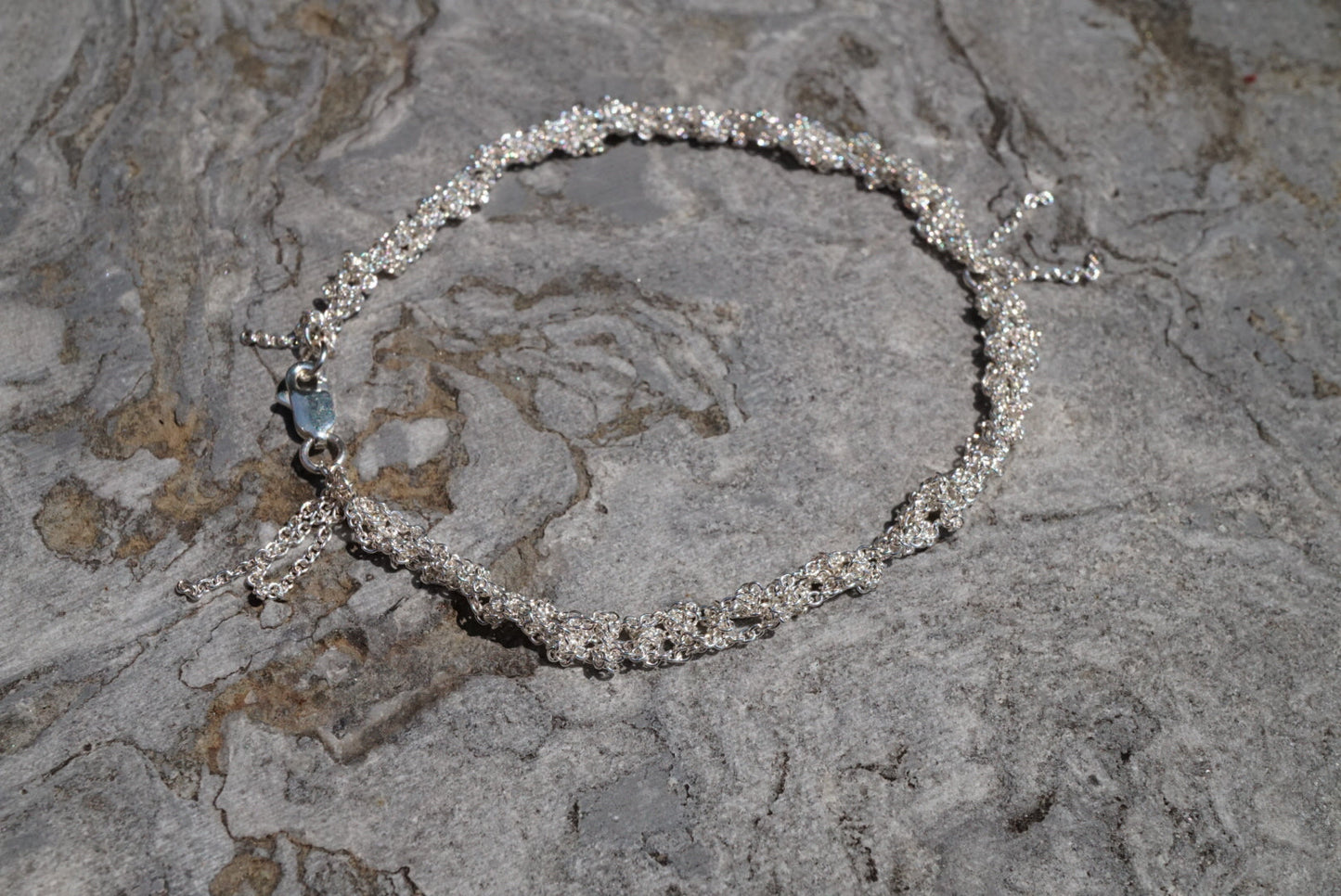 Bracelet NOE - chaînes d'argent tissées