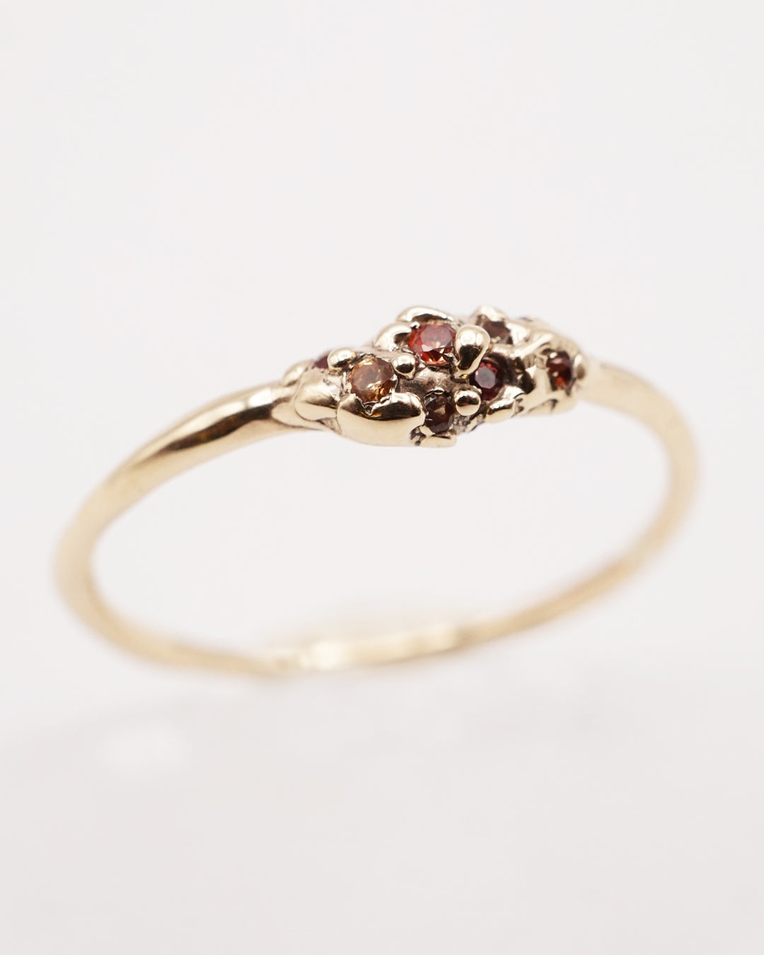 Bague ARIANE - saphirs colorés naturels et or 10k