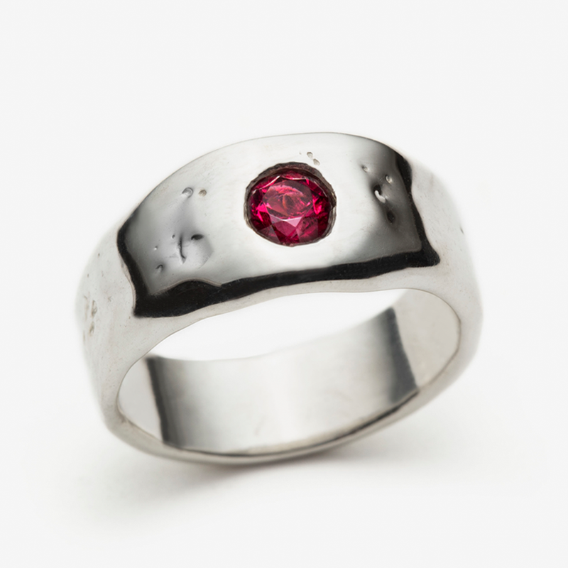 Bague GARANCE - Rhodolite et argent
