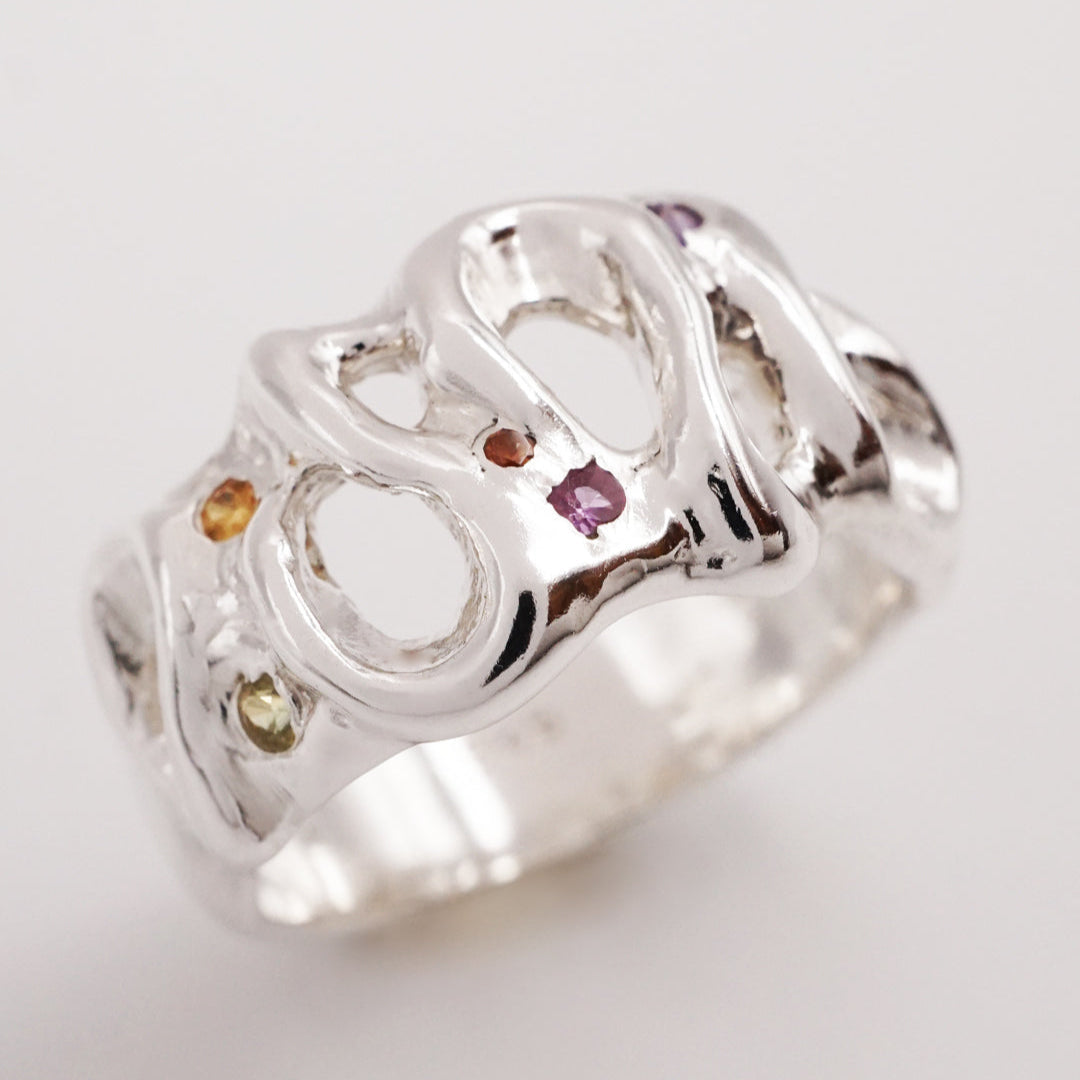 Bague ROMA en argent - avec ou sans saphirs