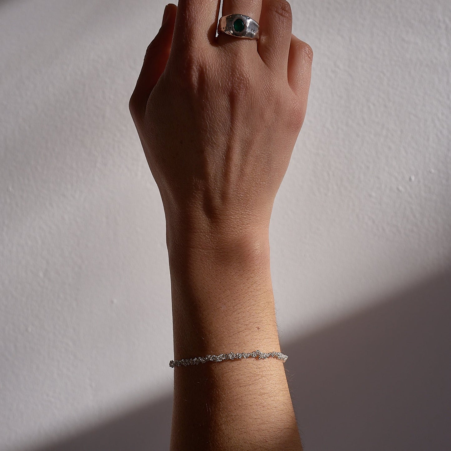 Bracelet ROMY - chaînes d'argent tissées