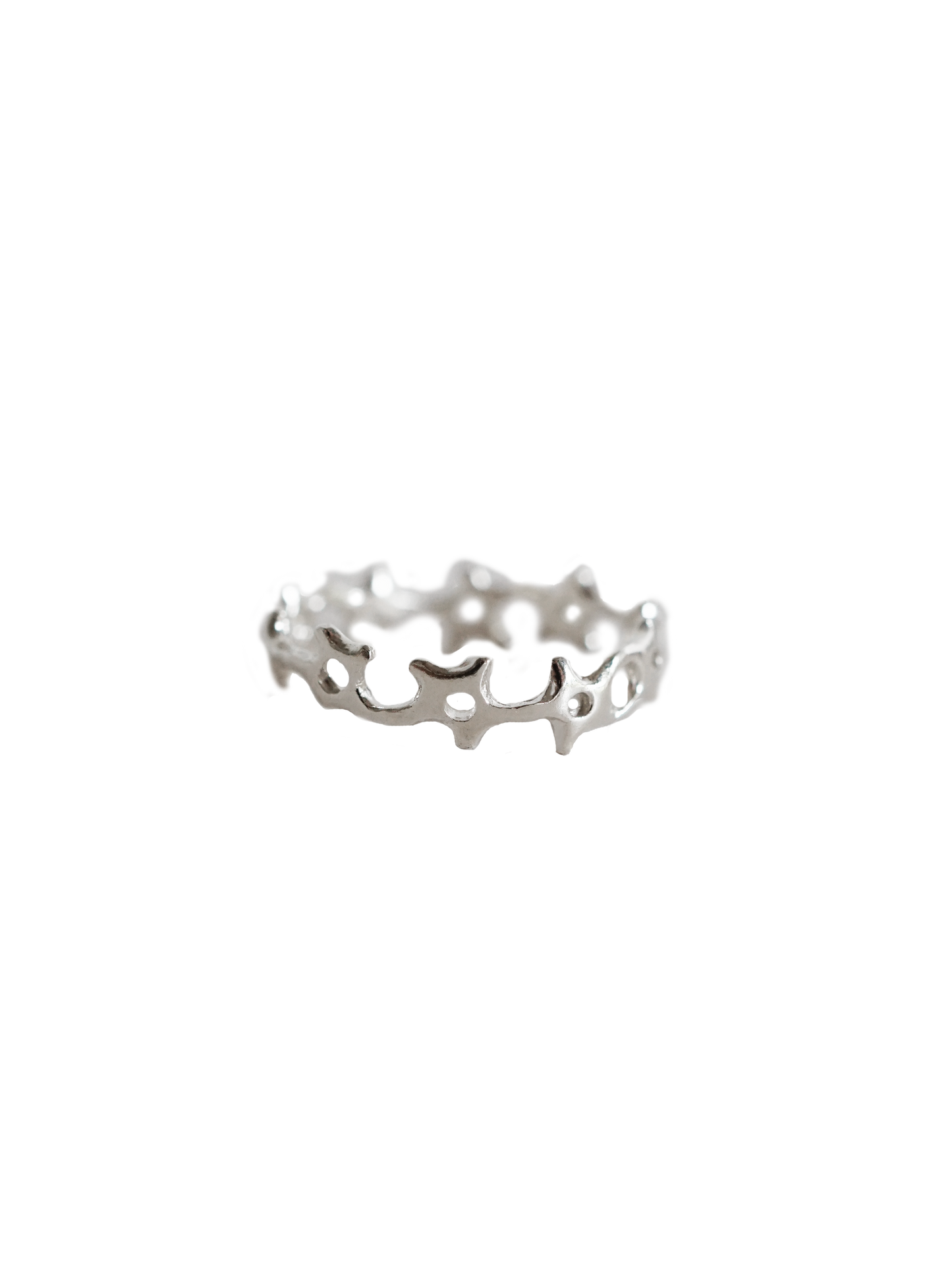 sterling silver FOREVER ring avec plein de petits saphirs