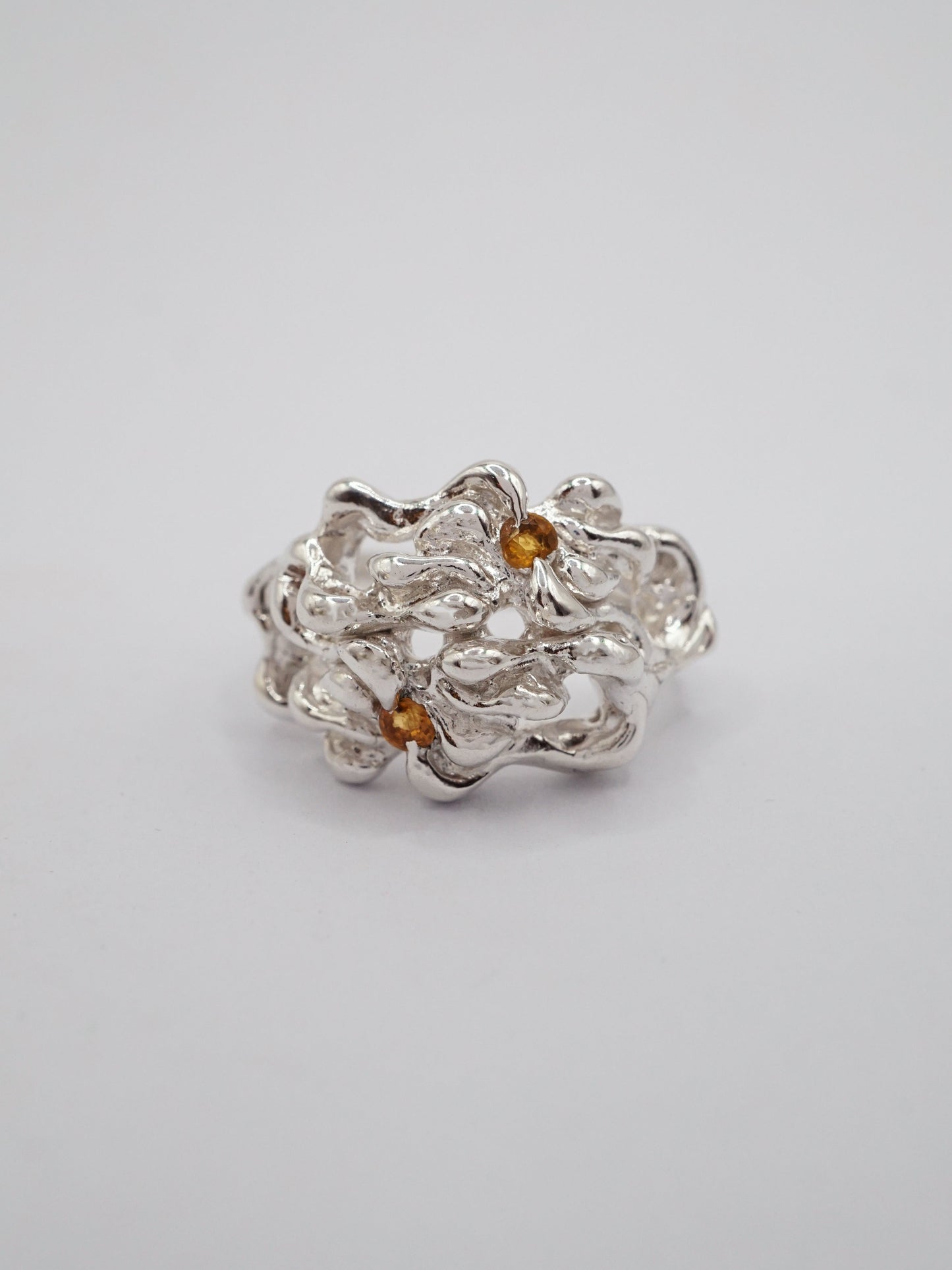 sterling silver MOVE ring with sapphires JJ8