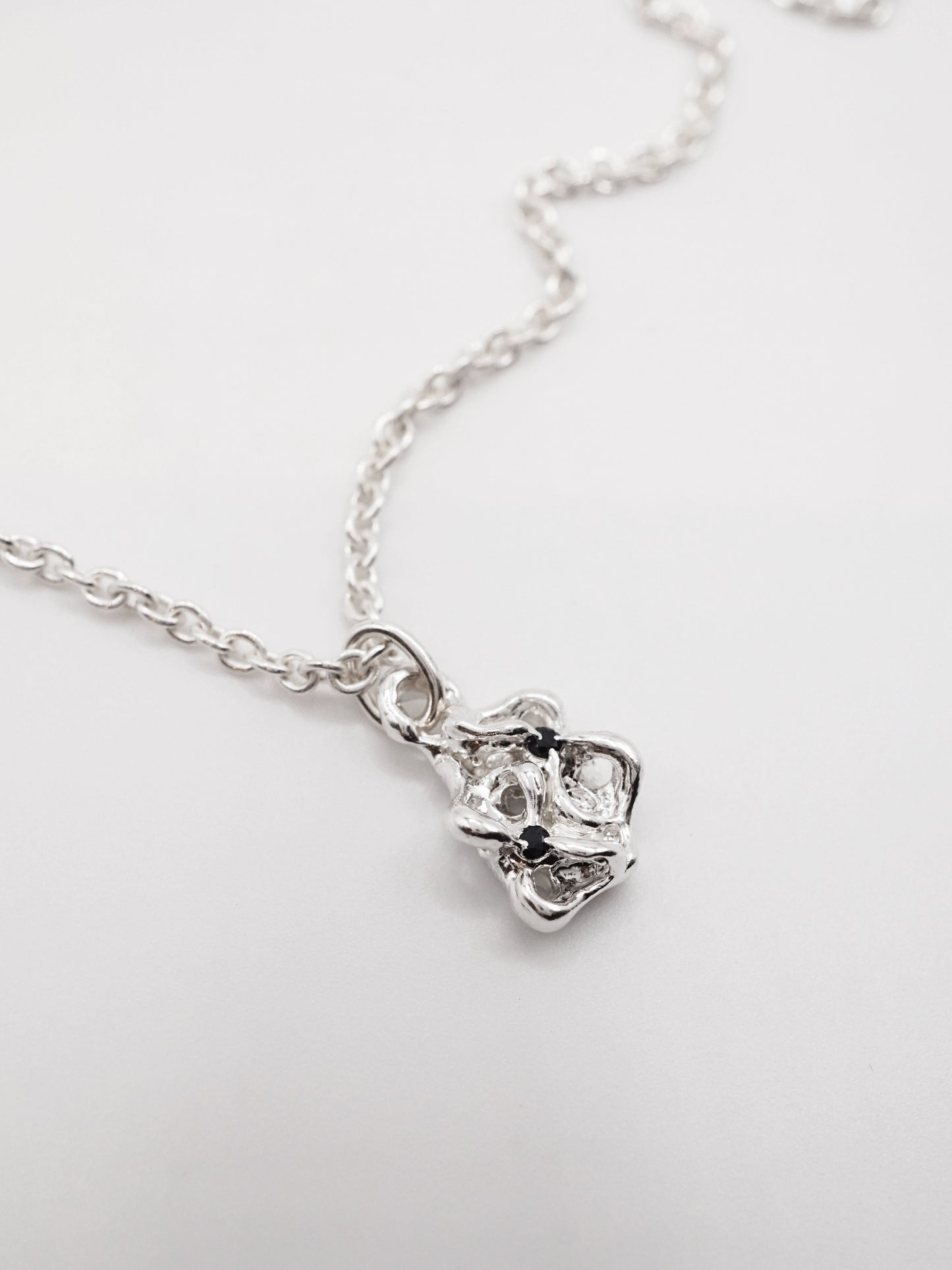 sterling silver OOAK MOVE necklace with sapphires