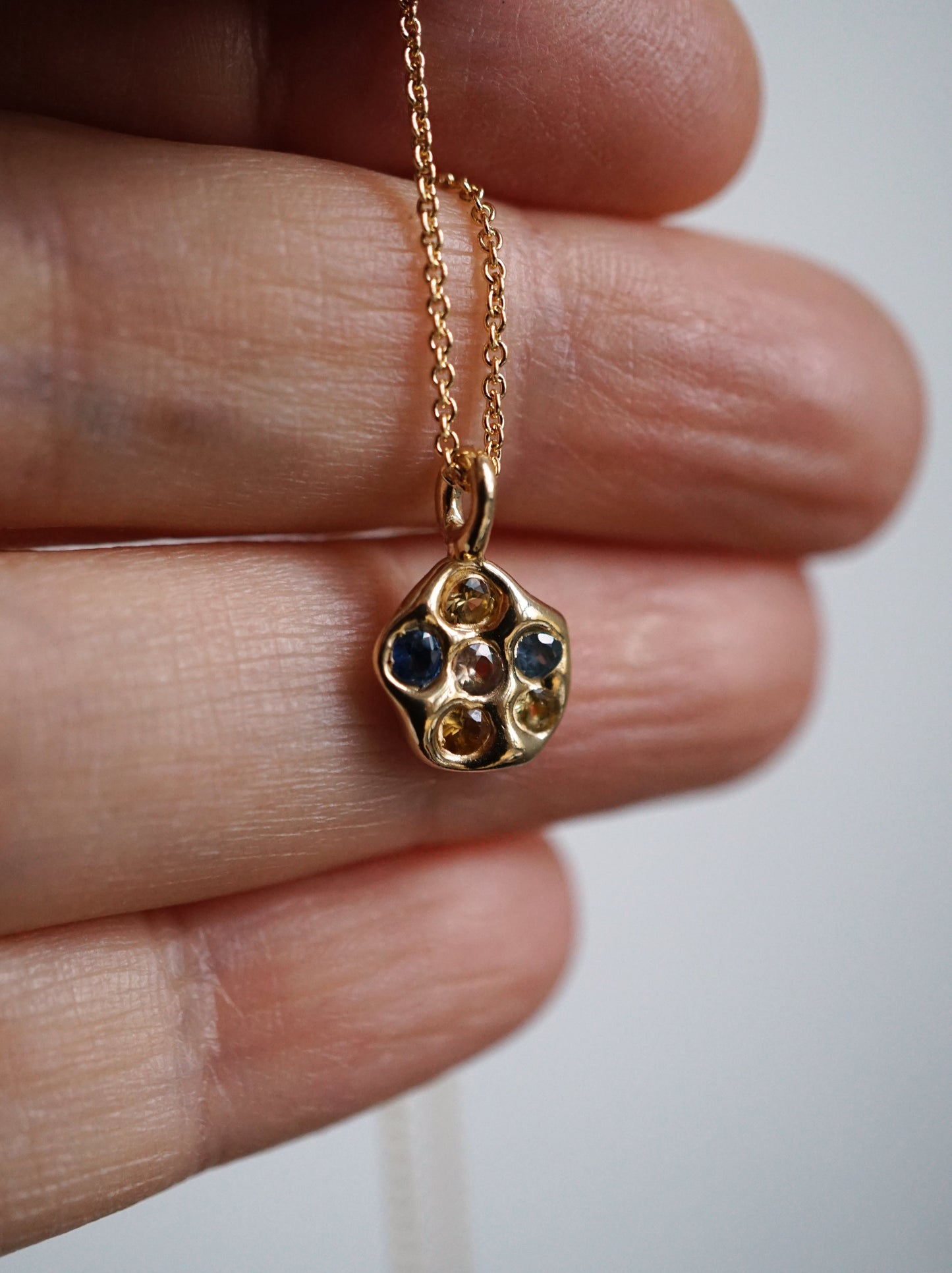 10kt gold OOAK AMAS pendant necklace