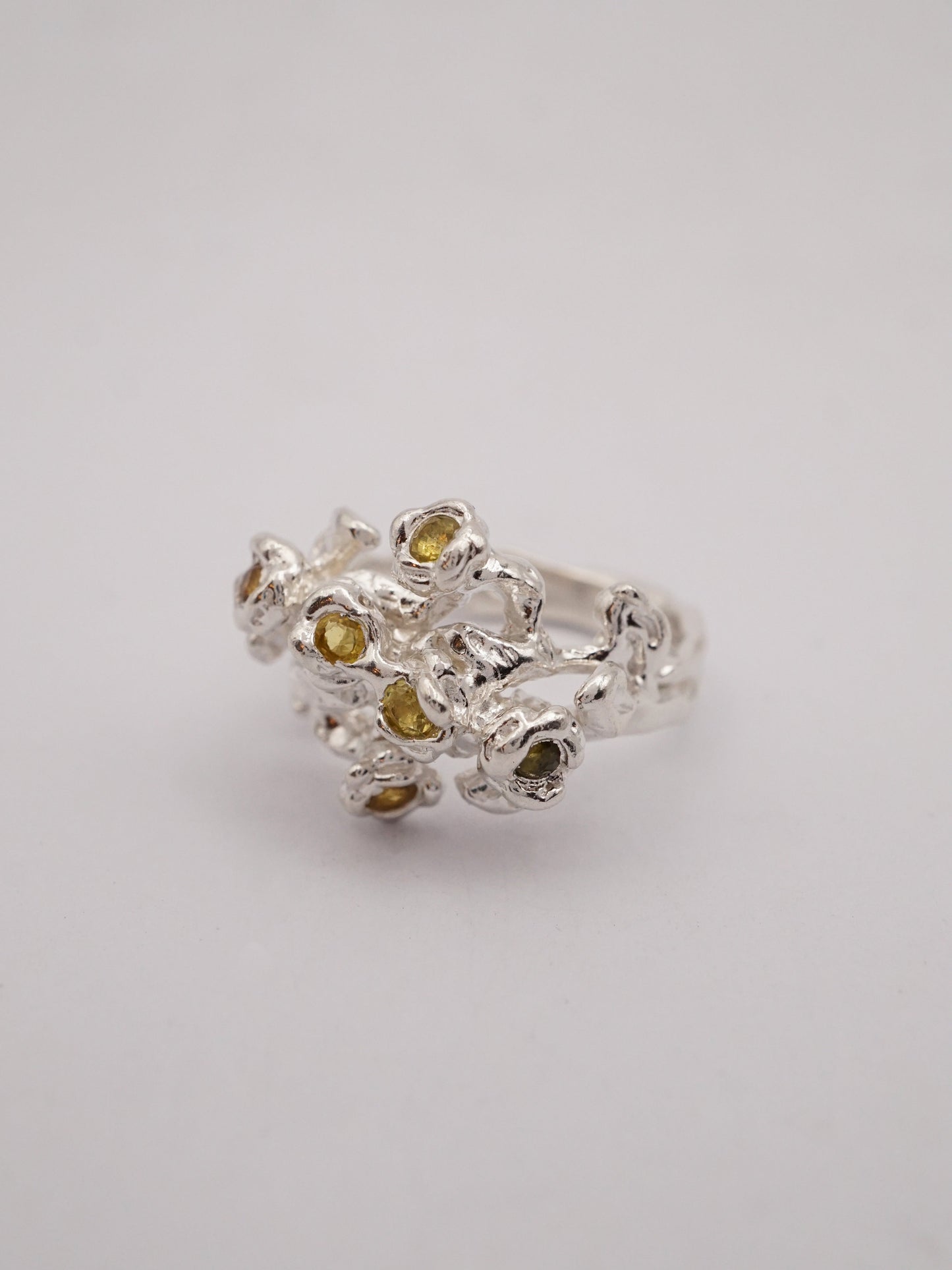 sterling silver JARDIN ring with sapphires