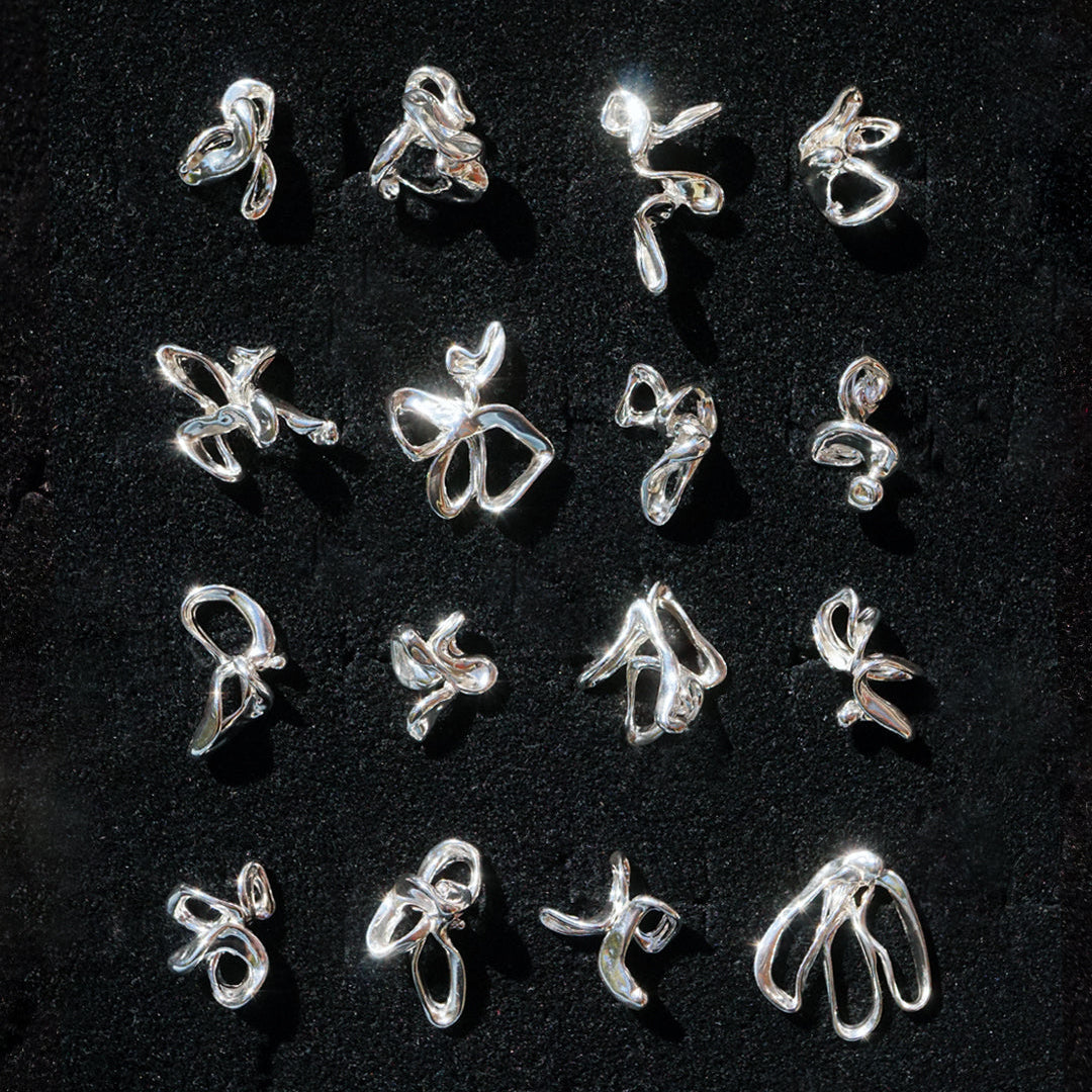 Boucles d'oreilles FLEURS FANÉES - argent