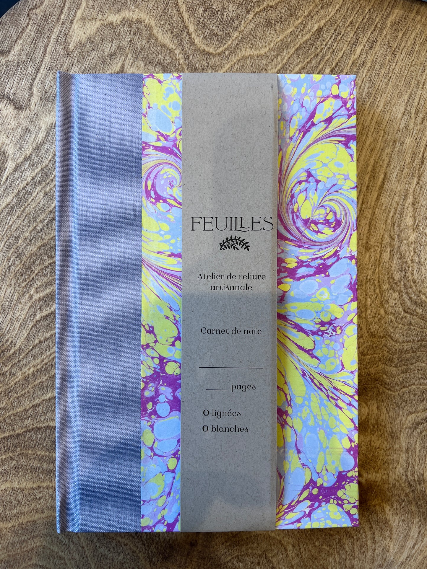 Carnet marbré - FEUILLES