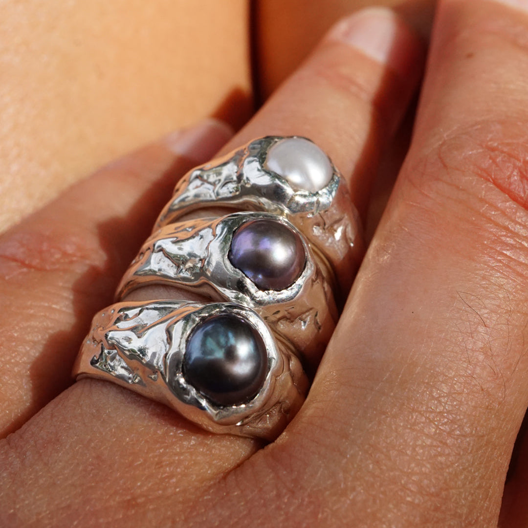 Bague ISLA - Perle keshi et argent sterling