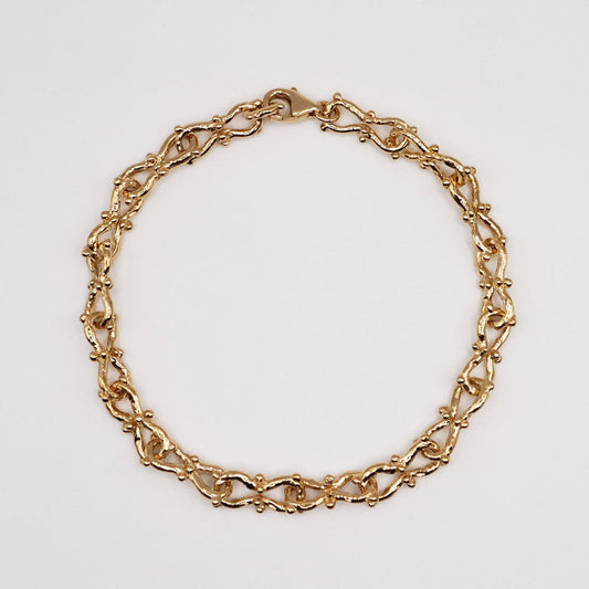 Bracelet en mailles WALLIS - argent ou plaqué or 14k