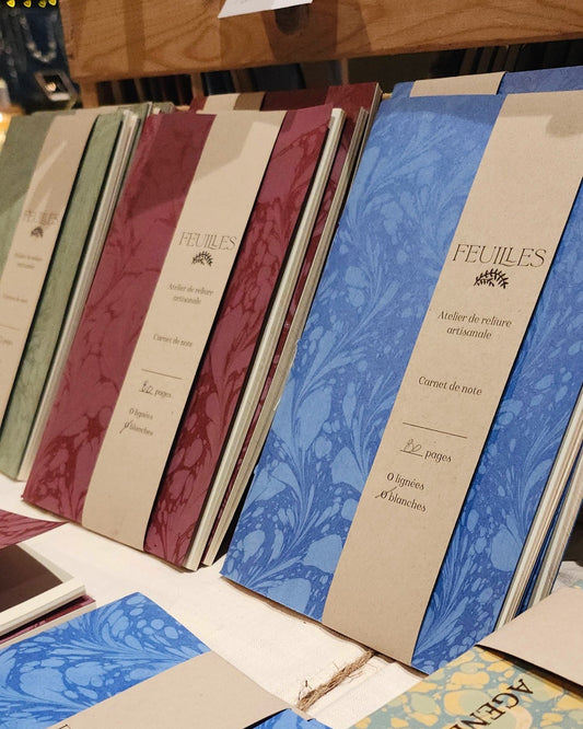 Carnet marbré - FEUILLES
