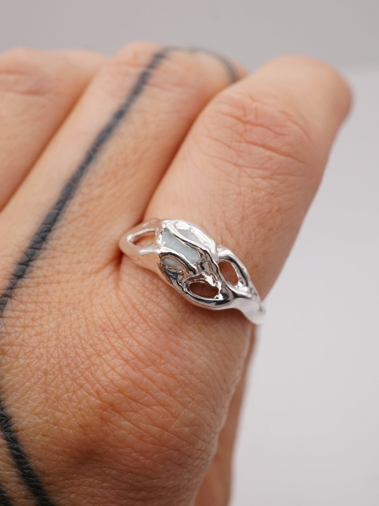 sterling silver OOAK rings with raw sapphires