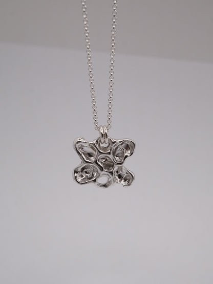 sterling silver OOAK papillon abstrait pendant necklace