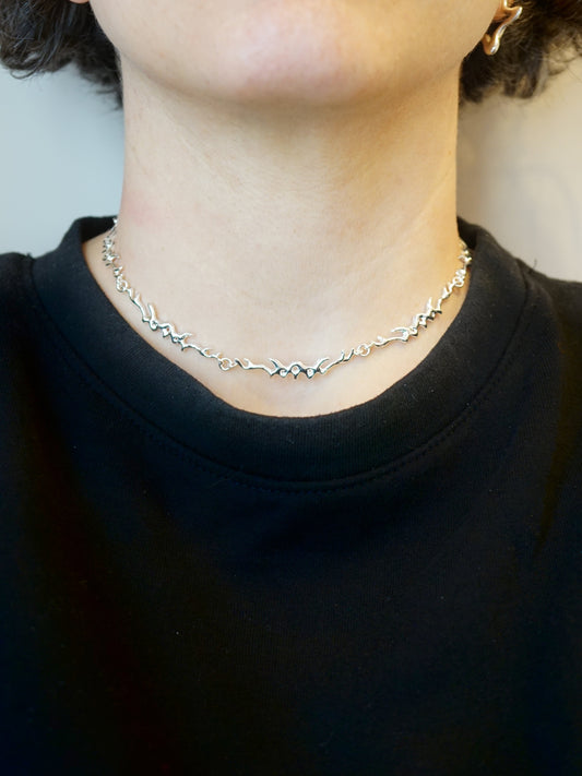 sterling silver TRAMPSTAMP choker necklace