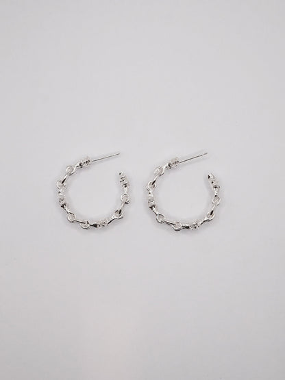 sterling silver MICROC hoops