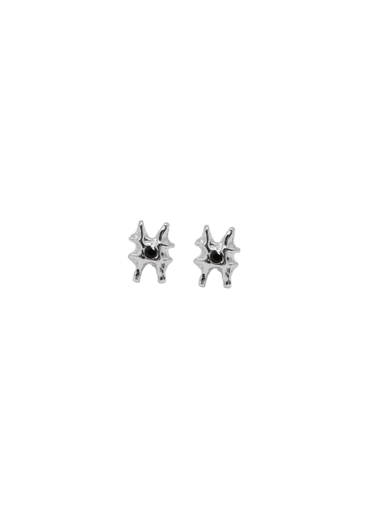 sterling silver ARCHEOLOGIE I stud earring with sapphire