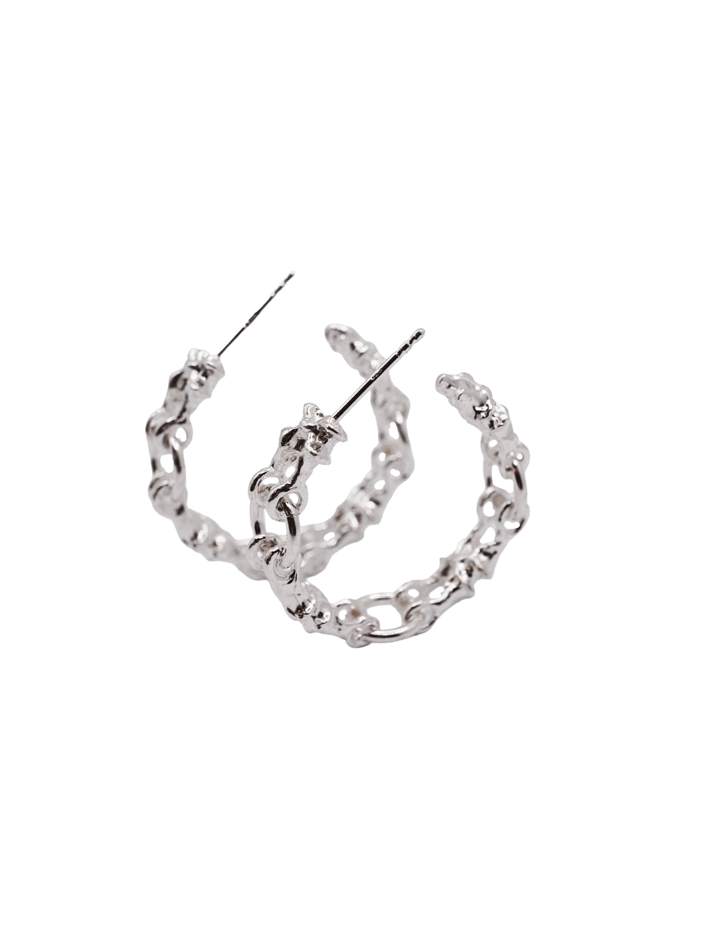 sterling silver MICROC hoops