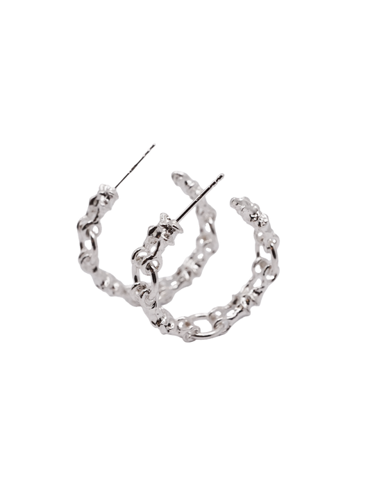 sterling silver MICROC hoops