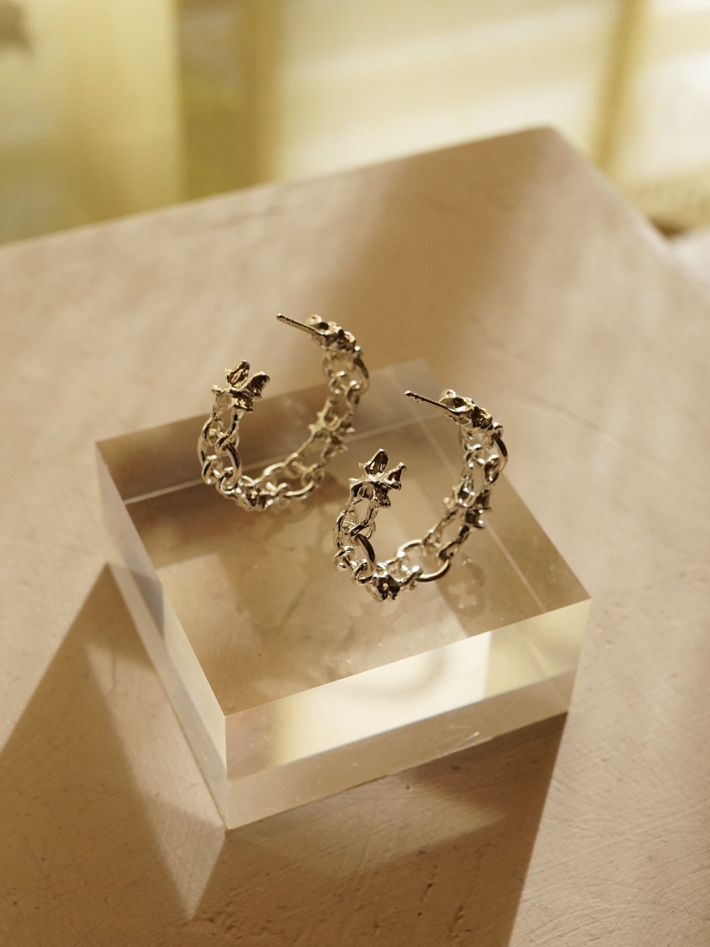sterling silver MICROC hoops