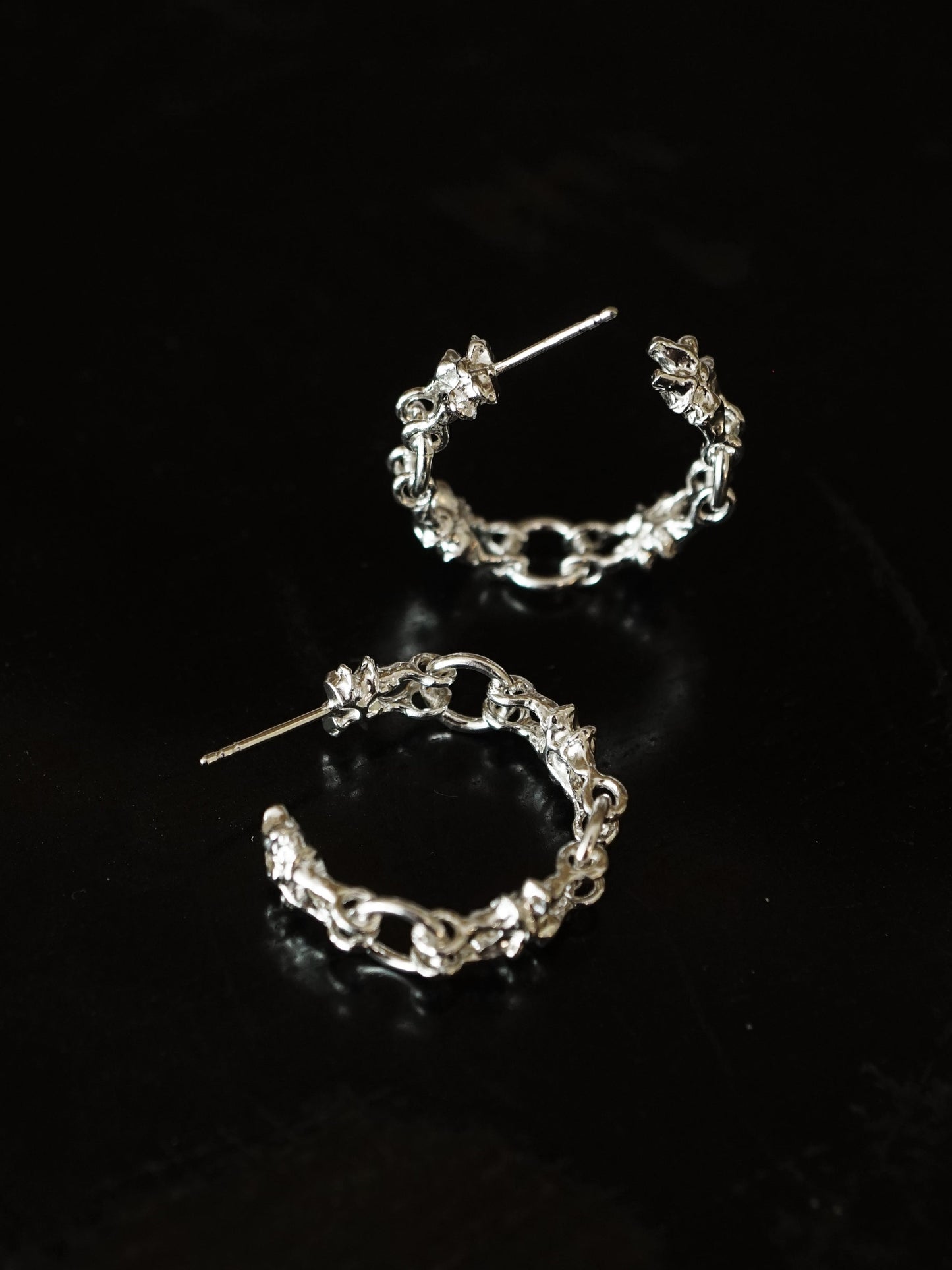 sterling silver MICROC hoops