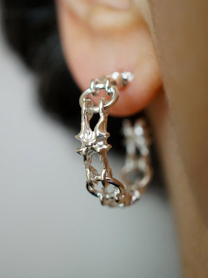 sterling silver MICROC hoops