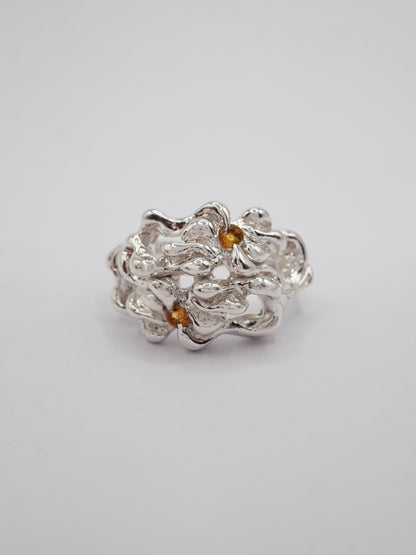 sterling silver MOVE ring with sapphires JJ8