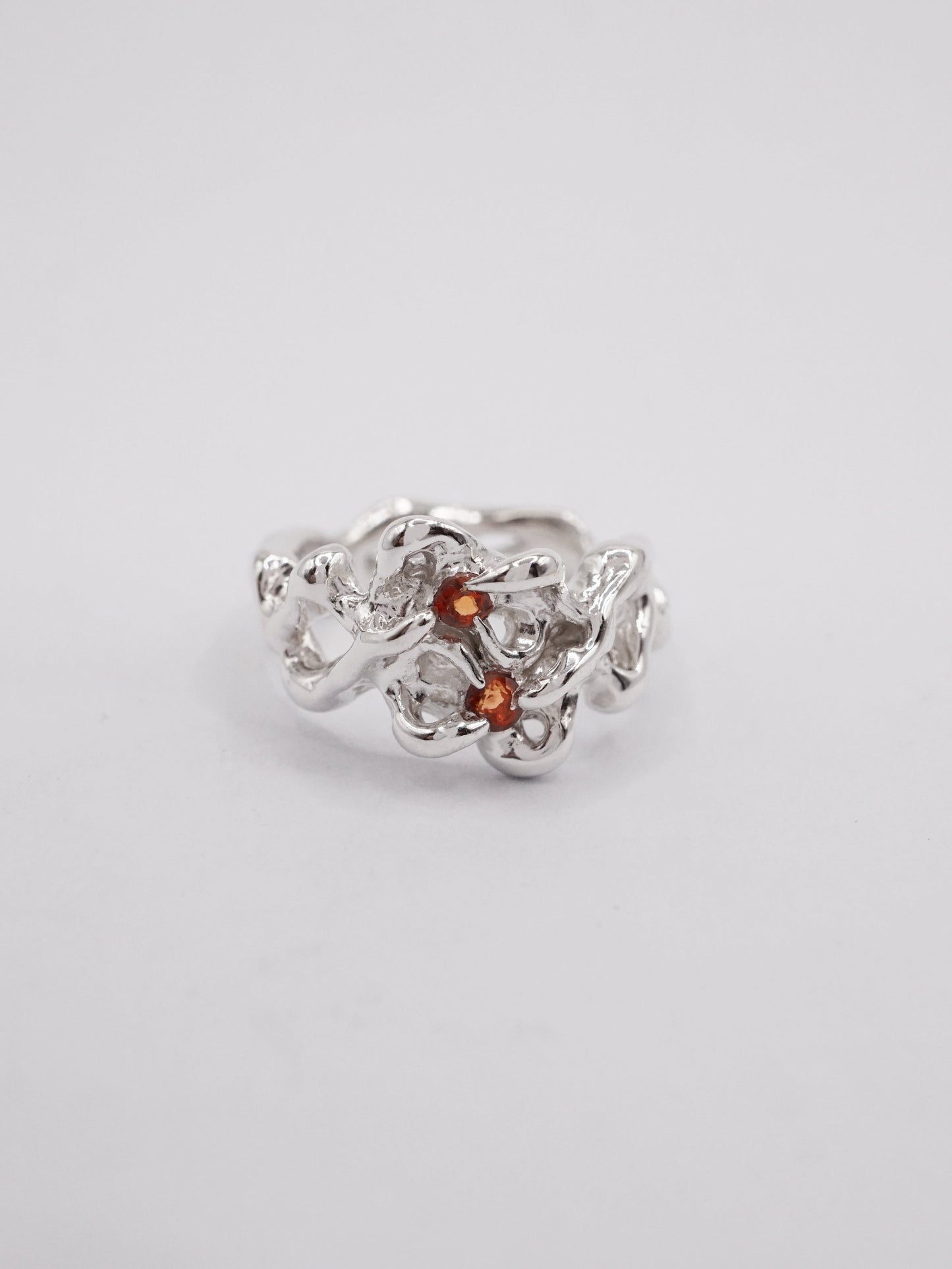 sterling silver MOVE ring with sapphires OO5.75