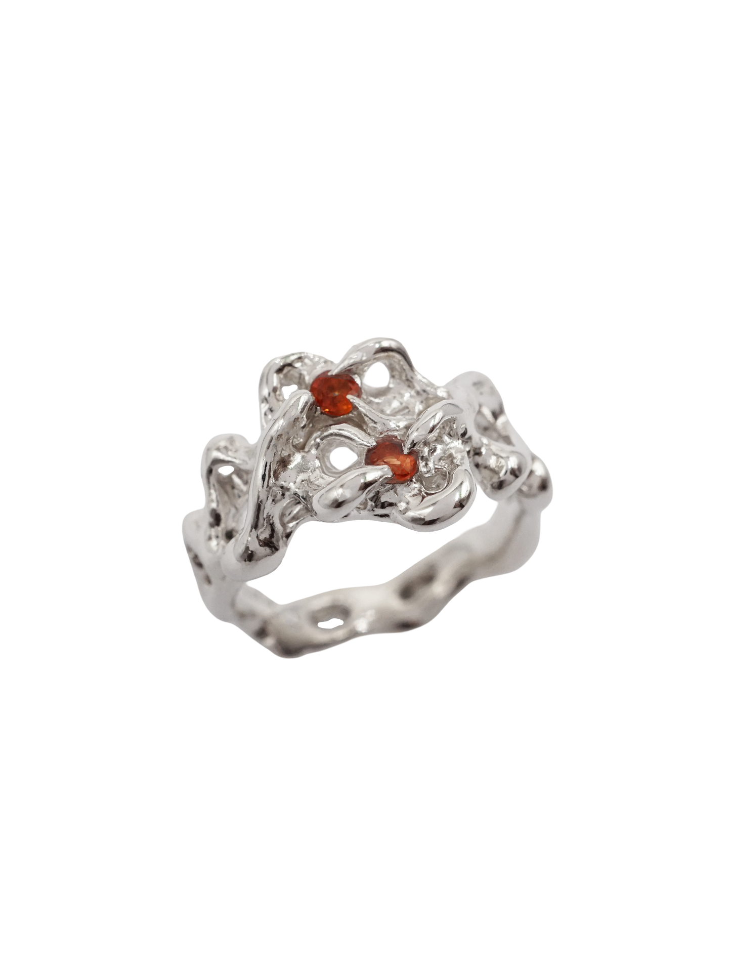 sterling silver MOVE ring with sapphires OO5.75