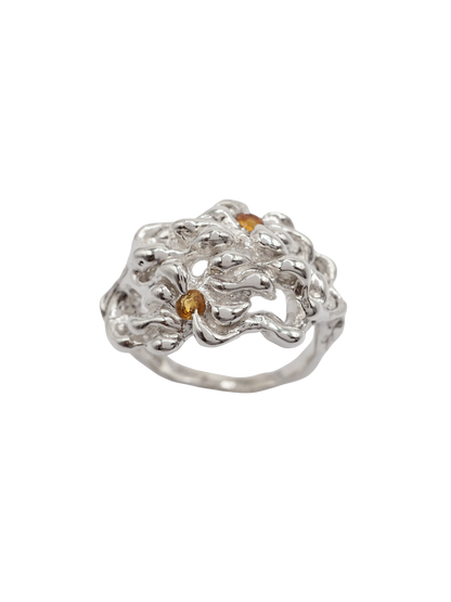 sterling silver MOVE ring with sapphires JJ8