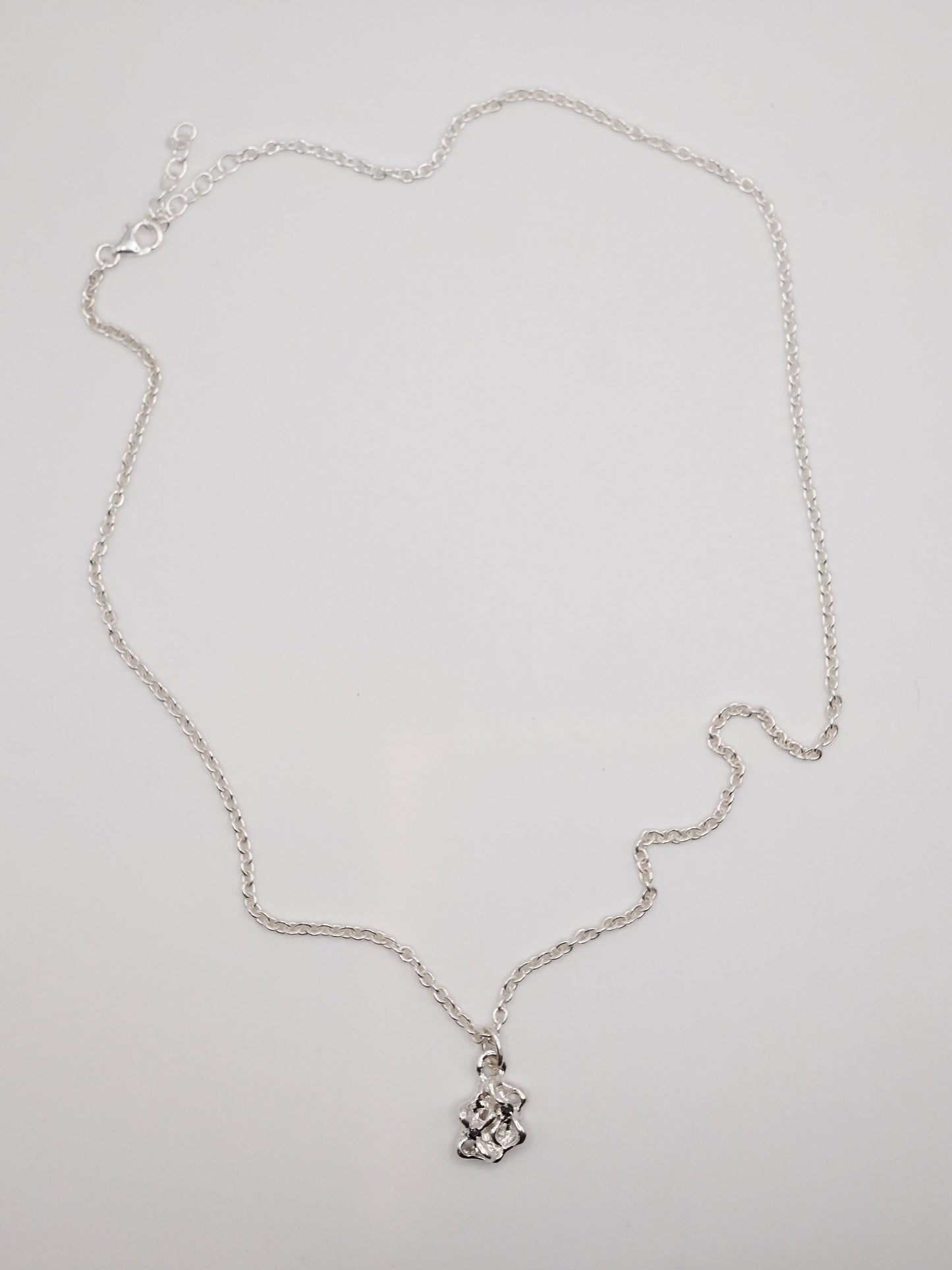 sterling silver OOAK MOVE necklace with sapphires