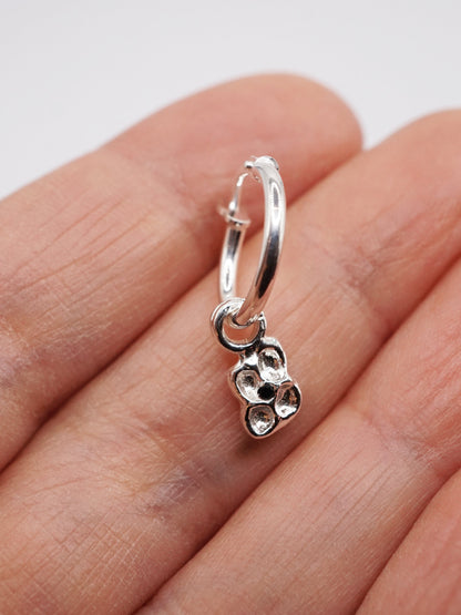 sterling silver CROQUÉE hoops with sapphires