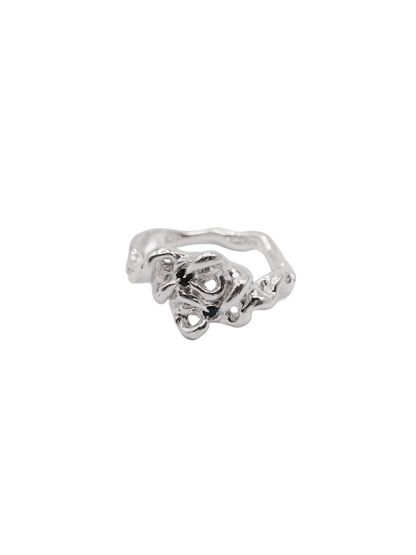 sterling silver MOVE ring with sapphires BB6