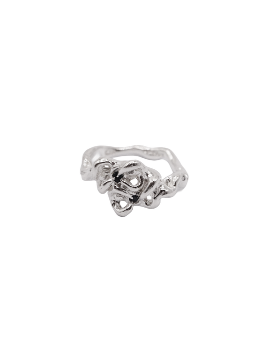 sterling silver MOVE ring with sapphires BB6