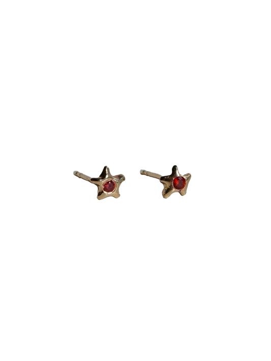 LUMIÈRE gold earrings with or without sapphire