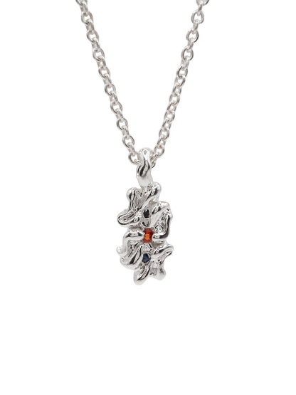 sterling silver OOAK MOVE necklace with sapphires II