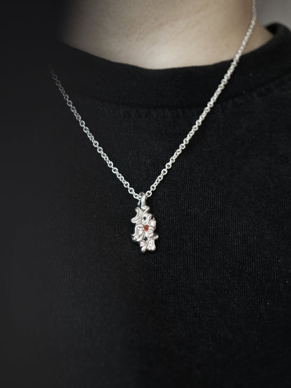 sterling silver OOAK MOVE necklace with sapphires II