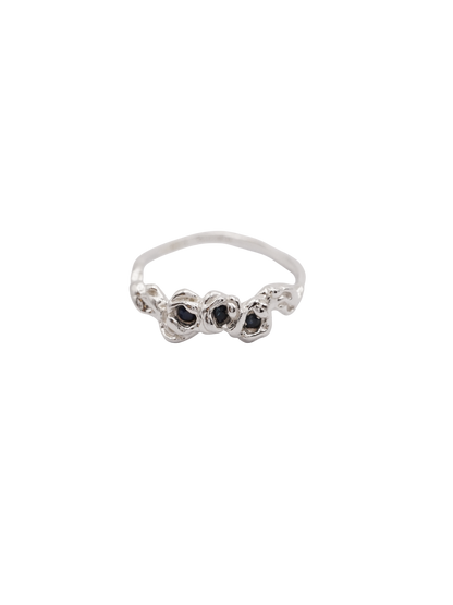 sterling silver BOUQUET SIMPLE ring with sapphires
