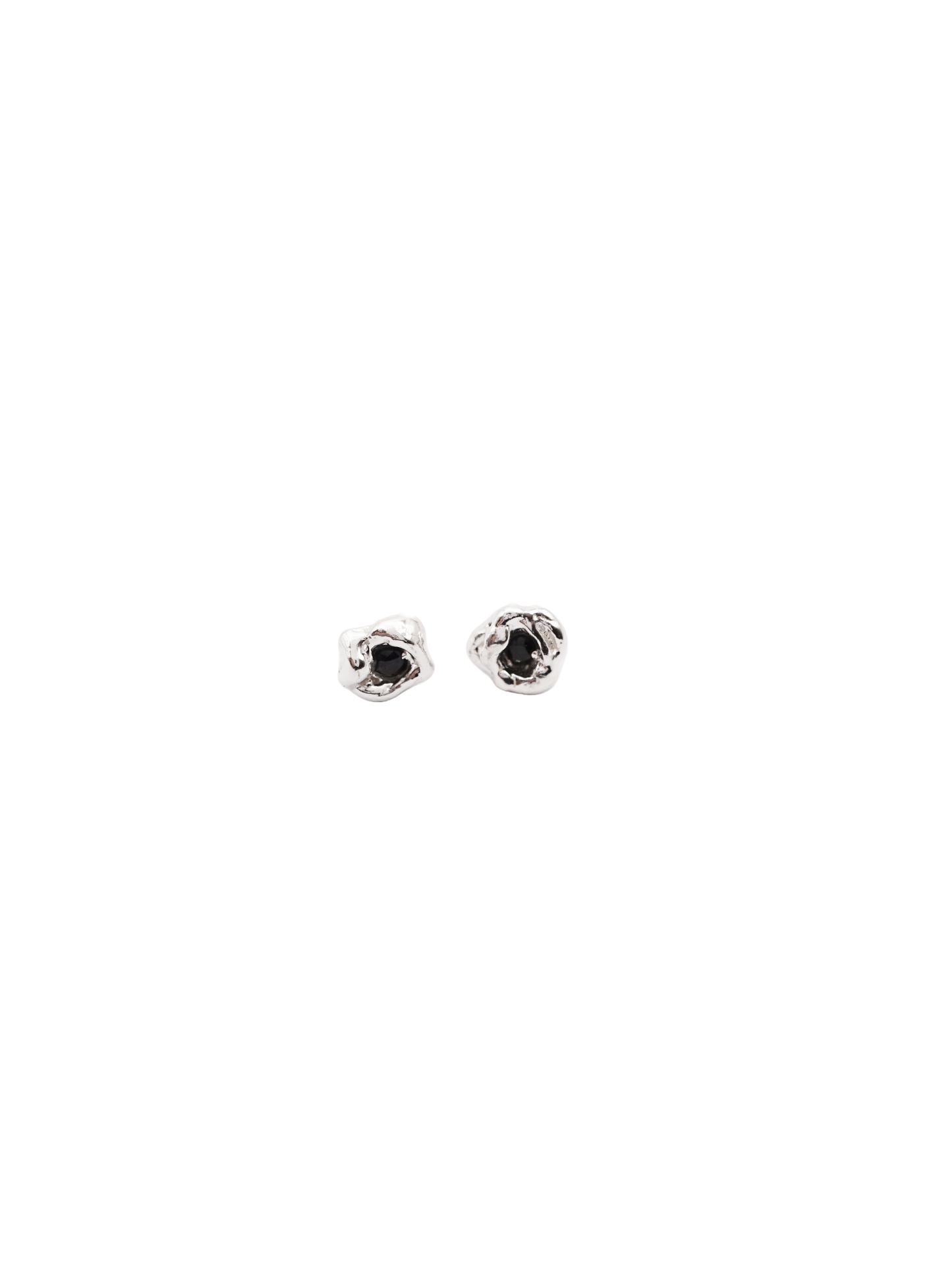sterling silver BOUQUET studs with sapphire