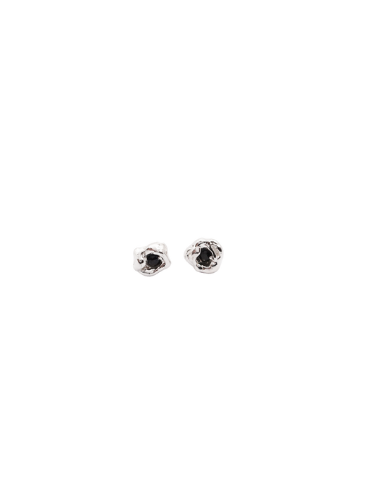 sterling silver BOUQUET studs with sapphire