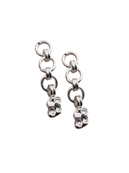 sterling silver TRIPLE CROQUÉE earrings with sapphires