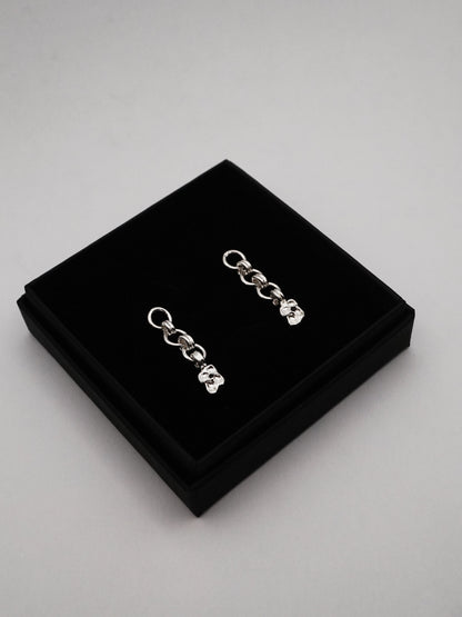 sterling silver TRIPLE CROQUÉE earrings with sapphires