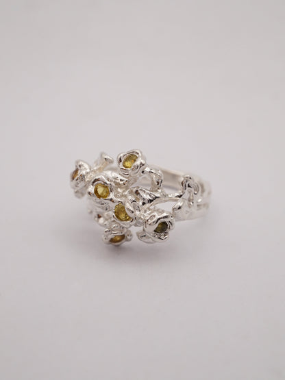 sterling silver JARDIN ring with sapphires