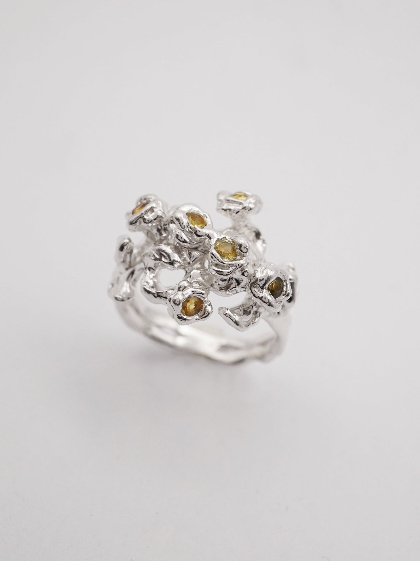 sterling silver JARDIN ring with sapphires