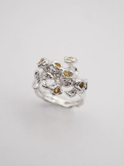 sterling silver JARDIN ring with sapphires