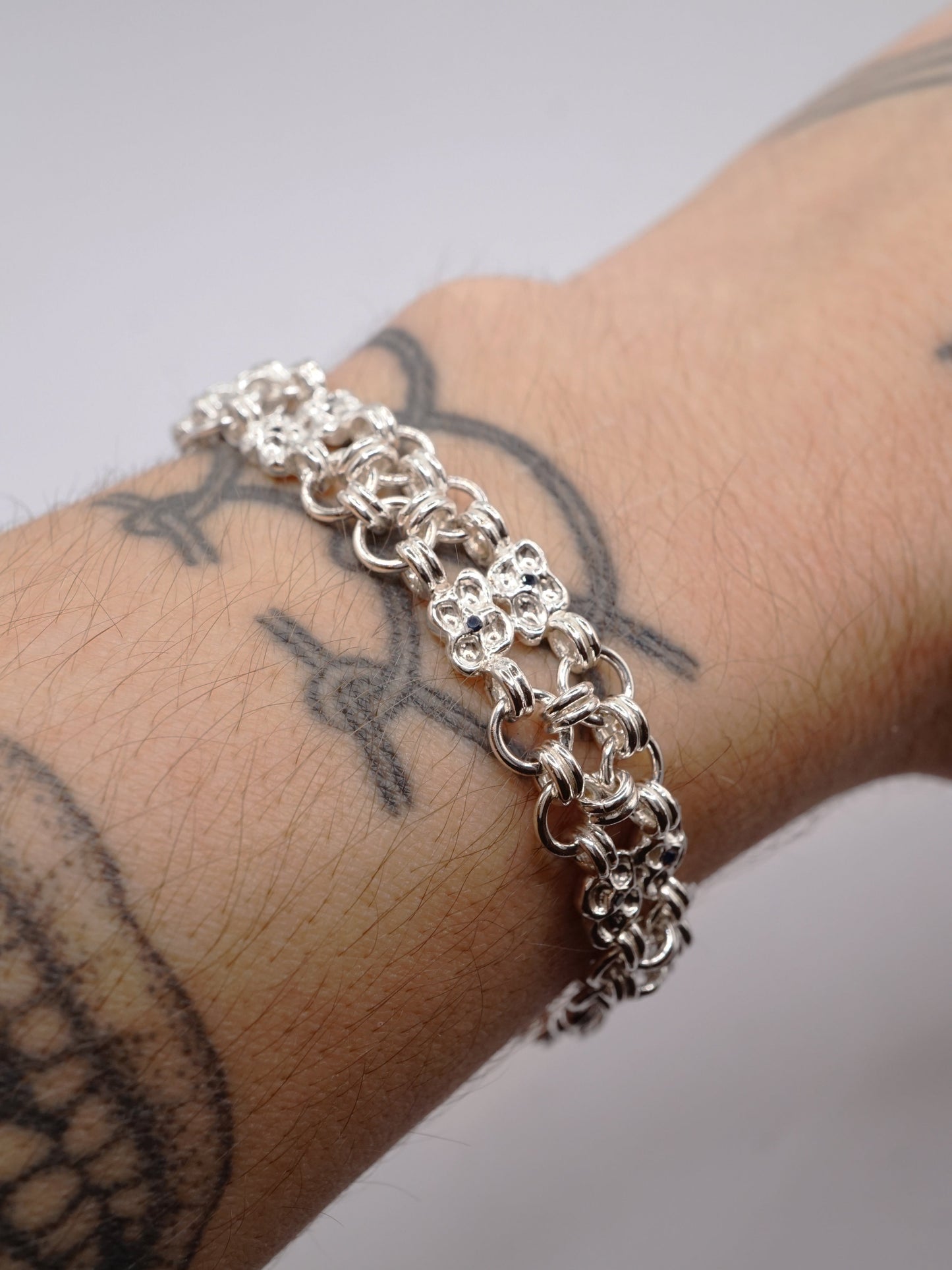 ARMURE sterling silver and dark blue sapphires bracelet