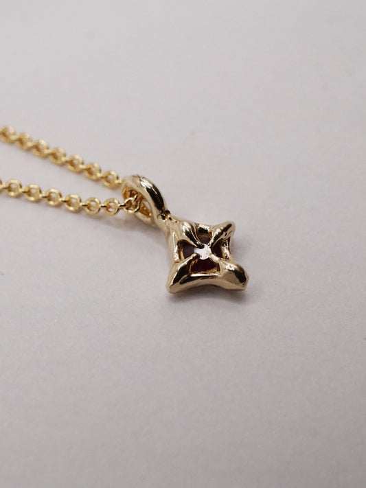 10kt gold OOAK sapphire pendants