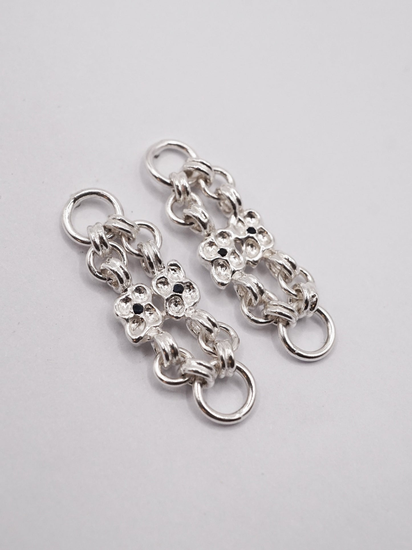 sterling silver ARMURE earrings with sapphires
