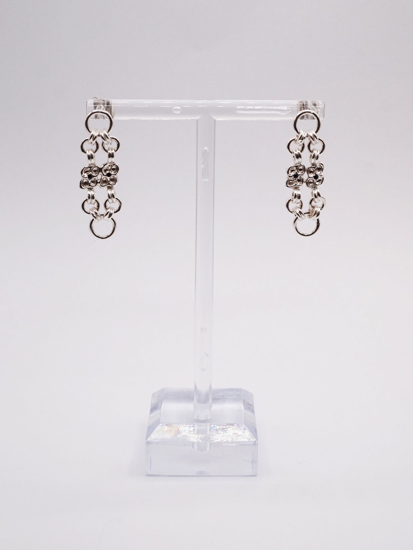 sterling silver ARMURE earrings with sapphires