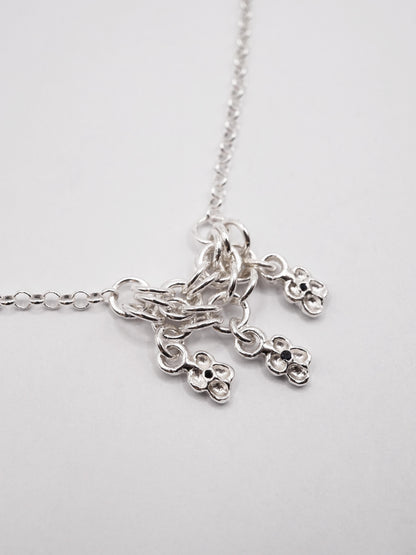 sterling silver TRI-CROQUÉE necklace with sapphires