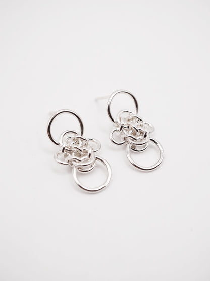 sterling silver OOAK CHAINMAIL earrings III